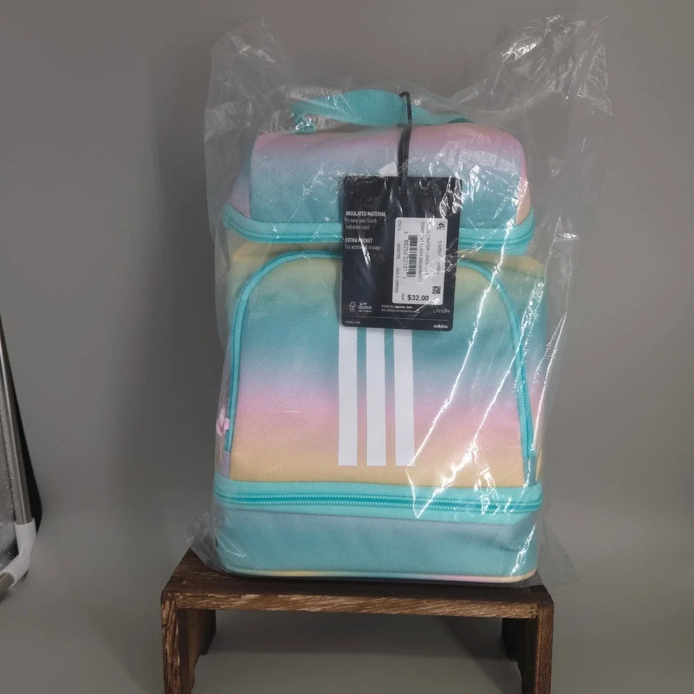 Adidas Excelerator Lunch Bag Unisex OSFA Gradient Flash Aqua Ombre Sporty NWT